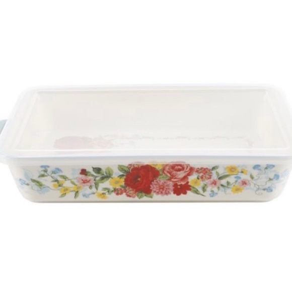 ❣️The Pioneer Woman Sweet Rose 9 X 13 ceramic Baker with lid - Picture 5 of 7